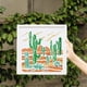 thumbnail image 5 of Plantilla de cactus del desierto, 30x30 cm, patrón de paisaje desértico, ideal para scrapbooking, tela, muebles, decoración de paredes y suelos., 5 of 9