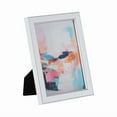 thumbnail image 2 of Designovation 5X7 White/Silver Decorative Tabletop Picture Frame, 2 of 6