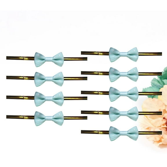 UNOMOR 20pcs Ribbons for Crafting Tie Bows Sky Blue Polyester for Wedding and Festive Celebrations