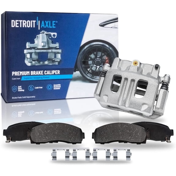 Detroit Axle - Front Brake Kit for Ford Explorer Sport Trac Ranger Mazda B2300 B3000 B4000 Mercury Mountaineer, Right Disc Brake Caliper Ceramic Brake Pads Replacement