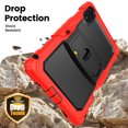 thumbnail image 4 of XYX for Xiaomi Redmi Pad 2 Case 11 inch, 3in1 Heavy Duty Shockproof Tablet Cover with Stand, Shoulder Strap, Red, 4 of 7
