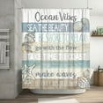 thumbnail image 1 of JOOCAR Beach Seashell Shower Curtain Ocean Coastal Nautical Bathroom Shower Curtains Beach Shower Curtain Waterproof Polyester Fabric 72 x 72 Inch, 1 of 6