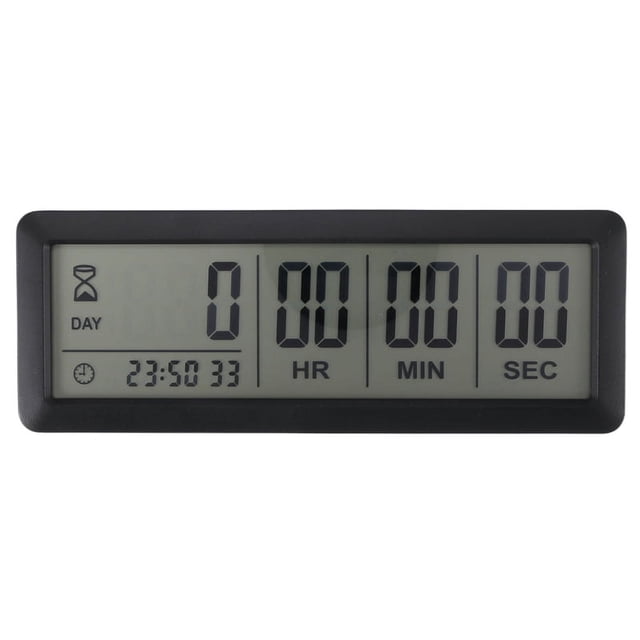 Reloj digital grande con cuenta regresiva de 999 días para laboratorio de graduación, cocina (negro)
