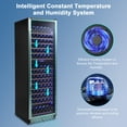 thumbnail image 5 of Tuekys 77 inch Wine Fridge Dual Zone, 187 Bottles Large Freestanding Wine Cooler Refrigerator with Intelligent Temperature Memory,Fast Cooling Low Noise and No Fog Built-in, 5 of 7