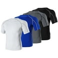 thumbnail image 3 of Camiseta deportiva para hombre Color sólido O Cuello Manga corta Secado rápido, 3 of 8