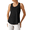 Black, variant on Racerback Women's Workout Tank Tops Scoop Neck Hip Length Muscle Top Soft Loose Fit for Gym Athletic Tanks