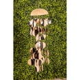 thumbnail image 2 of DecMode 17" Black Wood Jellyfish Inspired Geometric Windchime, 2 of 7
