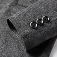 thumbnail image 3 of SWSMCLT Men's Slim Fit Suit Jacket Fall Spring Casual Long Sleeve Blazer Office Business Winter Sport Coat Grey Large, 3 of 5
