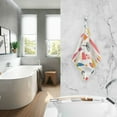 thumbnail image 2 of Yayeee 100% Cotton Hand Towels for Bathroom 16" x 28" Soft Absorbent Kitchen Towel, Beige Geometric, 2 of 7