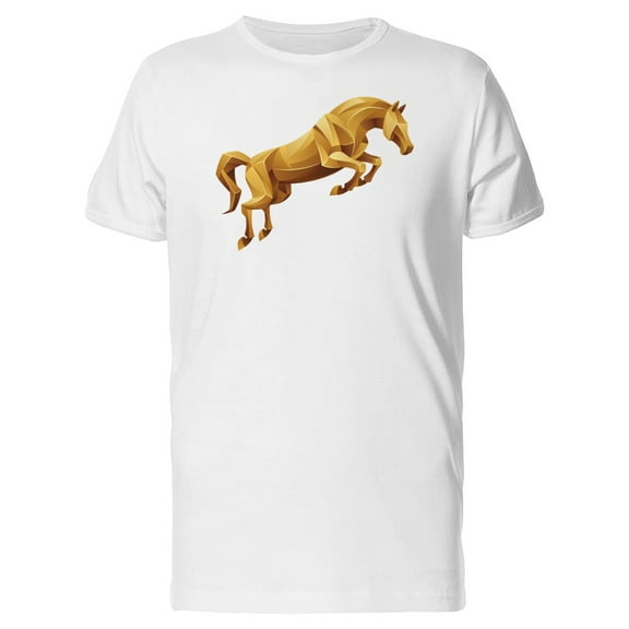 Abstract Golden Horse Jumping Tee Men's -Image by Shutterstock
