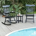thumbnail image 2 of Gymax 2PCS Wooden Rocking Chair Single Rocker Indoor Garden Patio Yard Black, 2 of 7