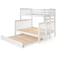 thumbnail image 3 of Bedz King Bunk Beds Twin over Full Mission Style with End Ladder and a Full Trundle, White, 3 of 9