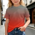thumbnail image 6 of RMGVDSD Boys Summer Tops Gradient Color T Shirts For Kids Short Sleeve Crewneck Tees Graphic T-Shirts School Fashion Tshirts 6-7 Years, 6 of 6