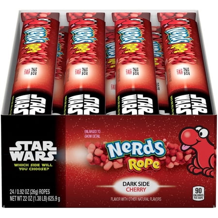 Nerds STAR WARS Dark Side Cherry Rope Candy, 0.92 Oz, 24 Count