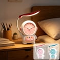 thumbnail image 1 of TTJ Small Desk Lamp Desk Lamps for Office Cartoon Alarm Clock Table Lamp Decorative Desk Clock Integrated Night Light Cute Display Accent with Time Alarm Function for Bedroom Office, 1 of 7