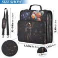 thumbnail image 2 of FORMRS Zipper Binder with Shoulder Strap 1.5-inch Ring 500 Sheet Capacity File Bag, Black Watercolor Space, 2 of 5
