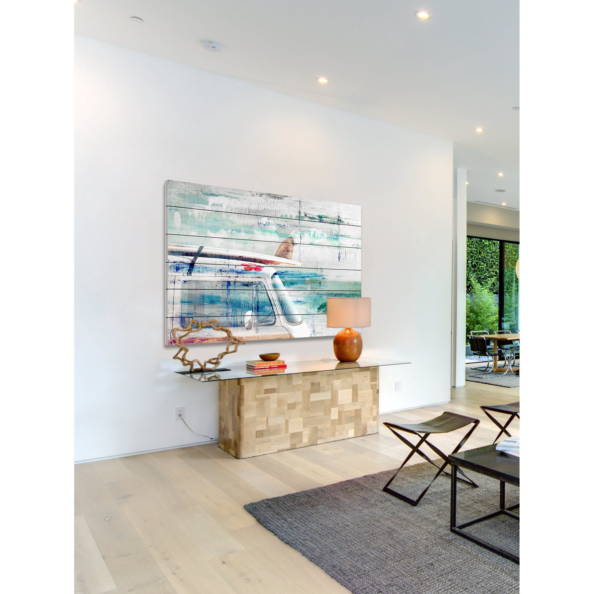Parvez Taj Beach Trip White Wood Wall Art