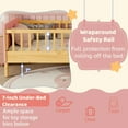 thumbnail image 3 of Mirightone Full Size Montessori Bed with Headboard and Footboard, Wood Full Bed Frame with Rails for Girls Boys, Pink, 3 of 10