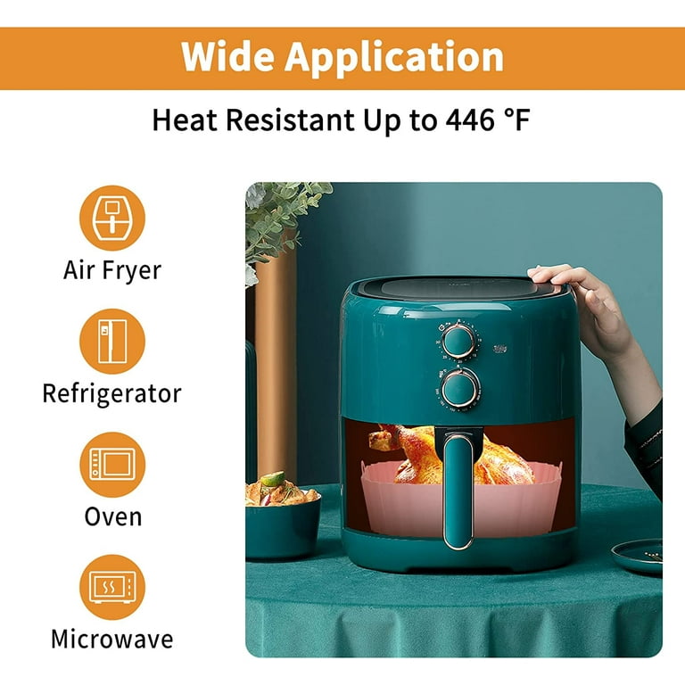 Reusable Air Fryer Liners 7.5-Inch / 8.5-Inch Square, Pawst Food-grade Silicone, Air Fryer Accessories for Cosori, Instant Vortex, Nuwave, Power XL