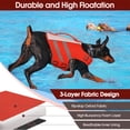 thumbnail image 4 of IDOMIK Dog Life Jacket, High Flotation Swimming Vest for Dogs, Adjustable, Reflective and Comfortable, Red, M, 4 of 8