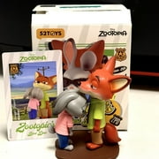 ZooTown 2 Movie Character Judy Nick Collectible Figure Toys/ Judy Nick Figures Dolls Perfect Desk Pet Judy Hopps & Nick Wilde Character Collectible for Movie Fans
