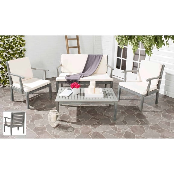 Safavieh Fresno 4-Piece Outdoor Living Set, Multiple Colors