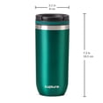 thumbnail image 5 of Cupture TWIST-TOP Vacuum-Insulated Stainless Steel Travel Mug, 16 oz, Emerald Green, 5 of 14