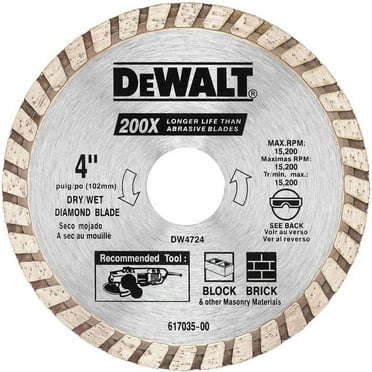DEWALT DW4724B 4-Inch High Perf Masonry Blade