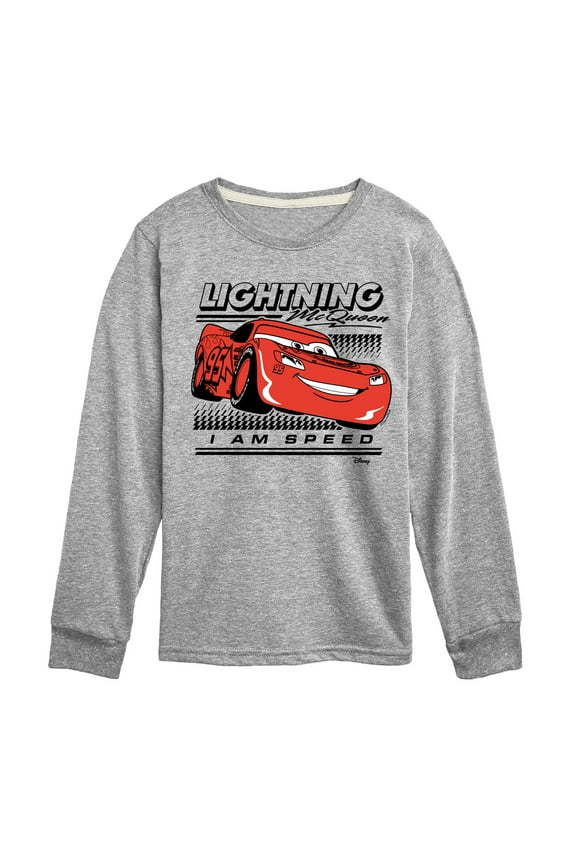 Cars - Lightning Mcqueen I Am Speed - Toddler & Youth Long Sleeve Graphic T-Shirt
