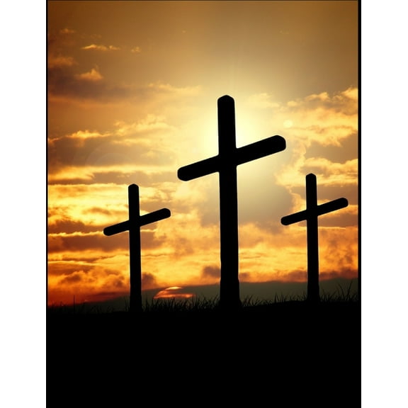 The Cross Christian Inspirational Notebook: 100 Pages 8.5" X 11" Wide Ruled Line Paper, (Paperback)