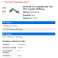 thumbnail image 2 of Door Lock Kit - Compatible with 1965 - 1974 Chevy K20 Pickup 1966 1967 1968 1969 1970 1971 1972 1973, 2 of 2