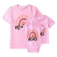 thumbnail image 5 of TAIAOJING Mommy and Me Matching Shirt Mommy T Sleeve Family Summer Short Tee Me For Women Blouse And Shirt Tops Clothes Casual Outfits Rainbow, 5 of 9