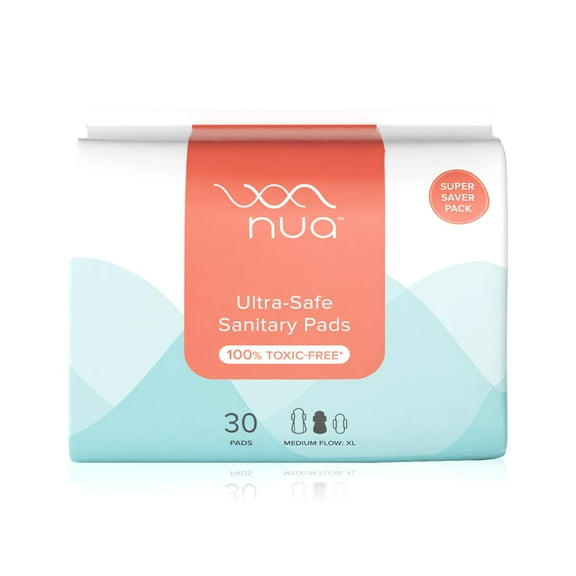 Nua Ultra Safe| 30 Heavy Flow -Xl | Super Saver Pack | Leakproof & Toxic Free Sanitary Pad (Pack Of 30)