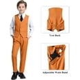 thumbnail image 5 of Lycody Boy's Formal Suit Set Slim Fit Kids Tuxedo Suits for Wedding Teen Toddler Boy Dress Suit Outfit, 5 of 7