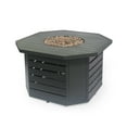 thumbnail image 6 of Noble House Rene Outdoor Octagonal Iron Fire Pit in Matte Black, 6 of 10