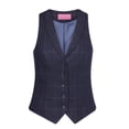 thumbnail image 2 of Brook Taverner - Chaleco uniforme Nashville para chica mujer (Cuadros Marinos) Brook Taverner UTPC3396_navycheck, 2 of 2