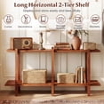 thumbnail image 6 of Costway 2-Tier Wood Bookshelf, Low Horizontal Rubberwood Bookcase for Storage & Display, 6 of 10