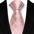 thumbnail image 3 of Business Tie - Square Geometric Design Solid Color Smooth Satin Formal Tie Casual Necktie Street Events Weddings Accessories, 3 of 8
