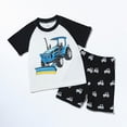 thumbnail image 2 of HCNTES Toddler Boys Pajamas Short Sets Fire Truck Cotton 2 Piece Pjs for Boys Excavator Sleepwear Summer Clothes Kids Jammies Baby Boy Clothes, 2 of 9