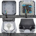 thumbnail image 3 of Enchufe impermeable IP66 con interruptor y caja de conexiones impermeable, enchufe de pared a prueba de polvo para cocina, baño, garaje, piscina y jardín esquí esquí Gafas de esquí, 3 of 4