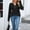 Black, variant on Uaswgudfs Women's V-Neck Sweater: Textured Vertical Stripes & Decorative Buttons, Relaxed Fit for Layering