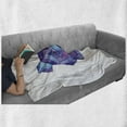 thumbnail image 6 of Bear Soft Flannel Fleece Throw Blanket, Cosmic Polygonal Wildlife Hand Drawn Watercolor Artwork with Galaxy Pattern, Cozy Plush for Indoor and Outdoor Use, 50" x 60", Blue Magenta, by Ambesonne, 6 of 6