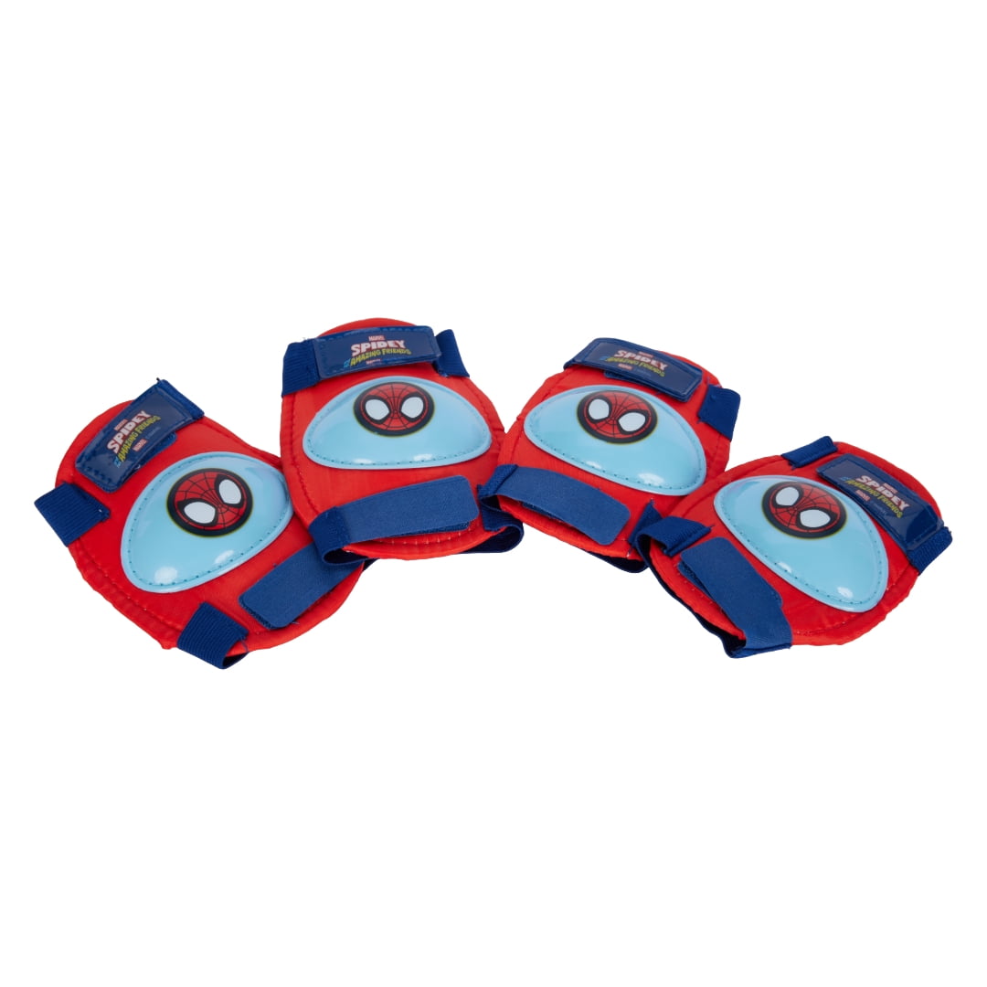 Spidey and His Amazing Friends Junior Adjustable Roller Skates with Knee Pad Set for Boys and Girls