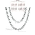 thumbnail image 7 of ChainsProMax Stainless Steel Flat Box Chain Male Necklace 26inch 8mm Hip Hop Jewelry, 7 of 7