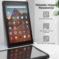 thumbnail image 3 of Case Fits Amazon Fire HD 10 Tablet (7th Generation/9th Generation, 2017/2019 Release), Flexible Transparent TPU Shockproof Soft Edge Bumper Hard PC Back Cover for Fire HD 10.1 Inch Tablet - Black, 3 of 8
