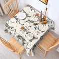 thumbnail image 2 of Halloween Dancing Skeletons Square Tablecloth,Waterproof Square Table Cover,Wipeable Spillproof Washable Table Cover for Home Kitchen Party Decor 52"x52"(132x132cm), 2 of 6
