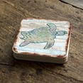 thumbnail image 3 of Nature Wonders 8198518-9C-S4 4 x 4 in. Sea Turtle Coastal Wooden Cork Coasters Gift - Set of 4, 3 of 4