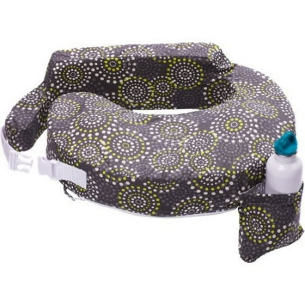 My Brest Friend Original Nursing Pillow, Grey and Yellow Fireworks