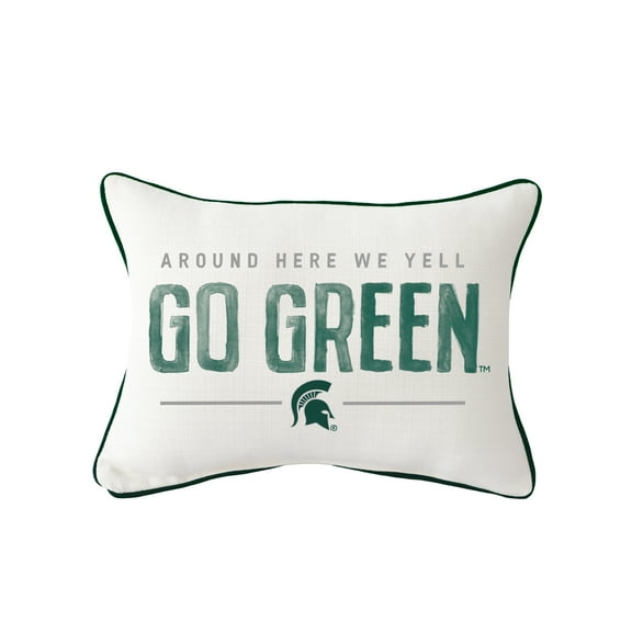 Little Birdie  Michigan State Spartans Rectangular Piped Pillow