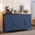 thumbnail image 2 of Winkalon 63'' Kitchen Sideboard Buffet Cabinet, 4-Doors 3-Drawers Farmhouse Storage Cabinet with Adjustable Shelves for Kitchen, Dining Room, Living Room, 2 of 7